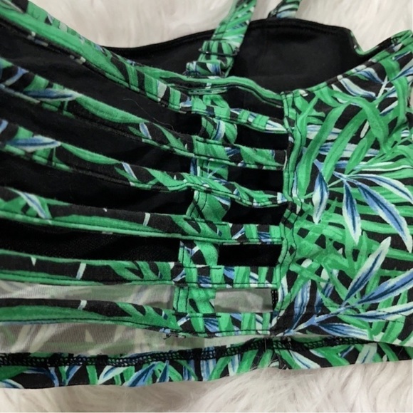 VICTORIA'S Secret Pink Studded Tropical Print Crop Corset Bra Top Sz S - Picture 6 of 10